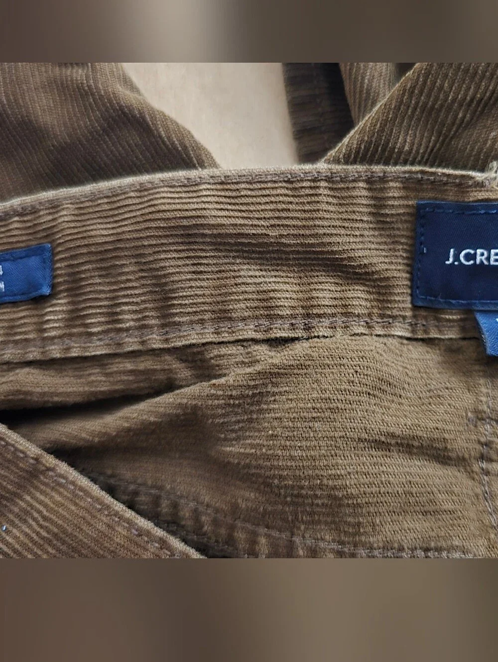 J. Crew 484 Slim-fit pant in corduroy, 34 X 34, Brown